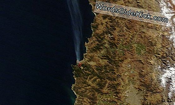 Chilean Port City Fire Set From Space (Foto)