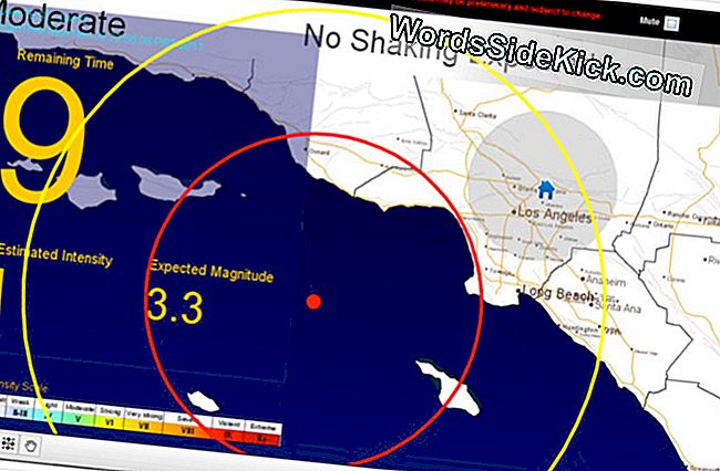 カリフォルニア州の緊急地震速報のシフト