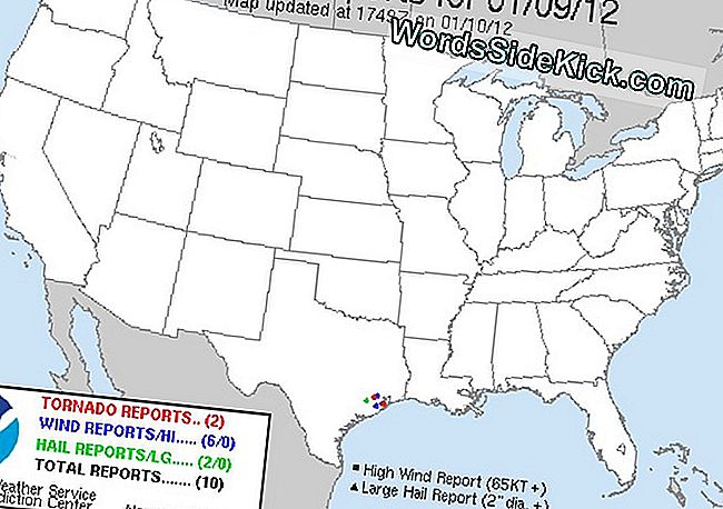 พายุทอร์นาโดครั้งแรกของปี 2012 ได้รับการยืนยันในเท็กซัส