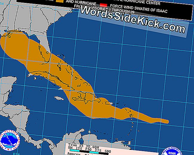 Le Chemin Prédit Par L'Ouragan Isaac 2024 Planète Terre