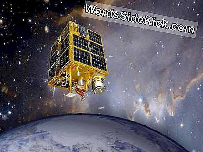 Šiame menininko koncepcijos brėžinyje pavaizduotas greitas, įperkamas mokslo ir technologijos palydovas (FASTSAT) - pirmasis NASA mikrosatellitas, kuris pasirodė 2010 m. Lapkričio 19 d. Ir rinko duomenis apie dinamišką atmosferą, supančią Žemę.