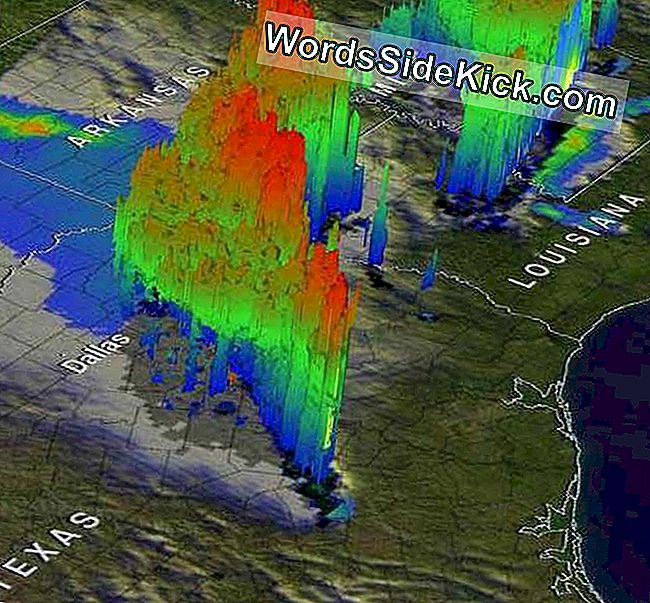 Satelītu Spiegu Teksasas Tornado Vētras 3D Formātā